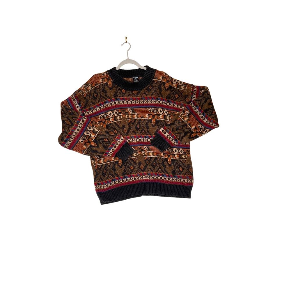 Generra size Xl sweater cotton/ramy aztec geometric southwestern earthy reto